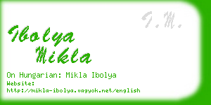 ibolya mikla business card